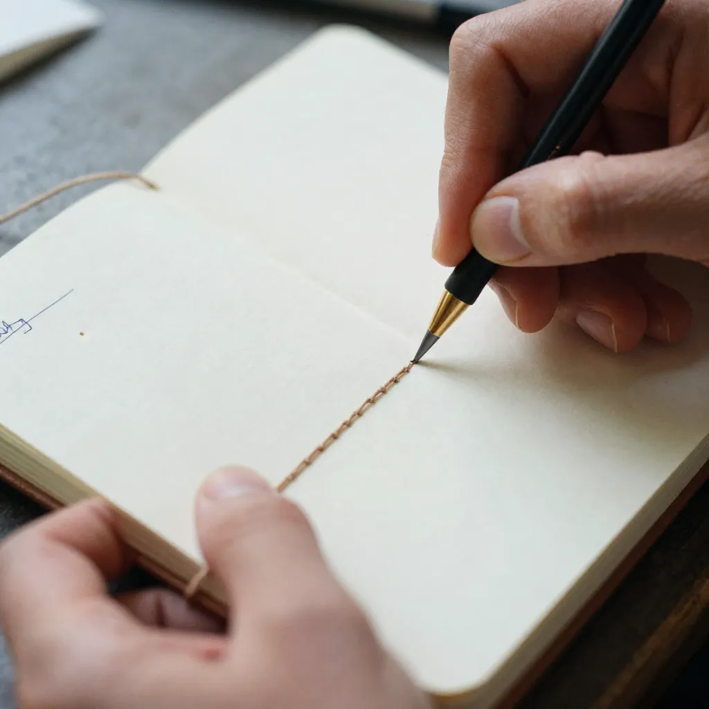 Hand-stitching notebooks